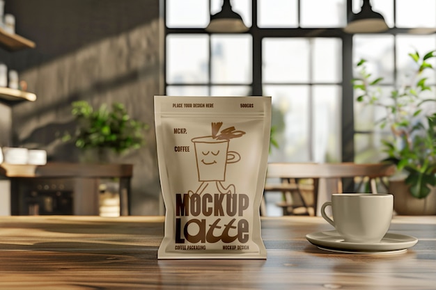 Modell von Kaffeeverpackungen