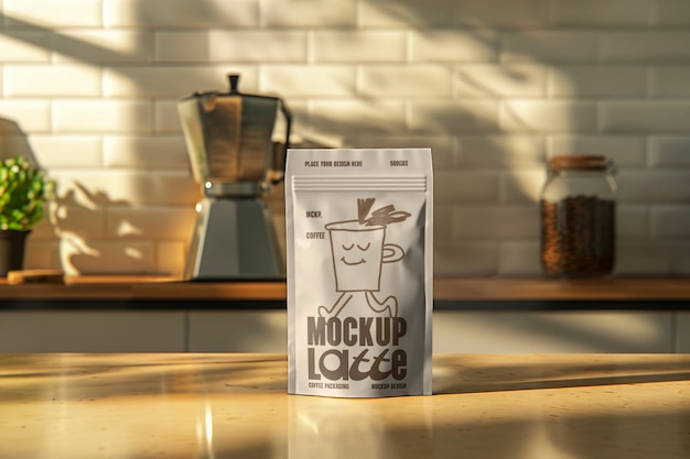 Modell von Kaffeeverpackungen