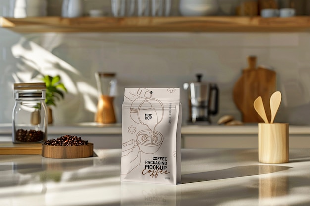 Modell von Kaffeeverpackungen