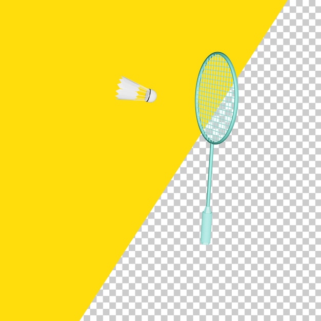 Modellazione 3D della racchetta di badminton e dello shuttlecock