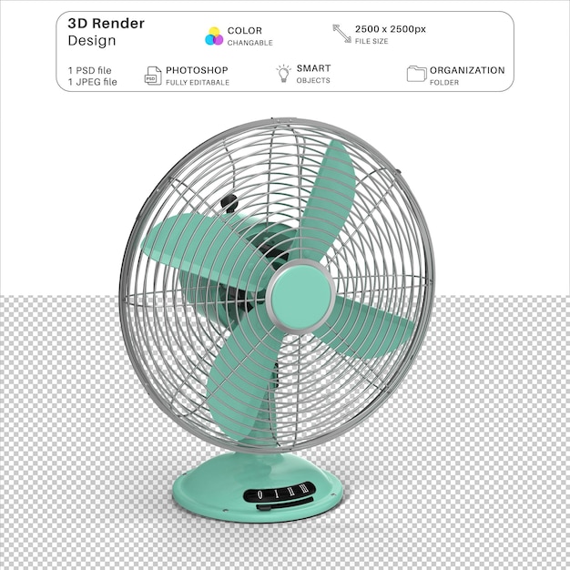 Modellazione 3D PSD FI del ventilatore