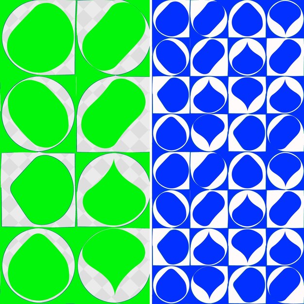 Modelli di polka dot con forme circolari e contenute in Rec Creative Abstract Geometric Vector