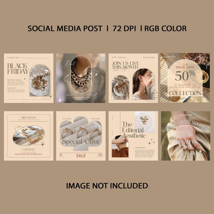 PSD modelli di post instagram del black friday
