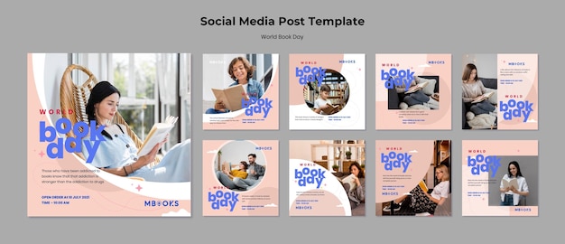 Modelli di post instagram per la giornata mondiale del libro