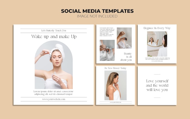 Modelli di post sui social media di Instagram
