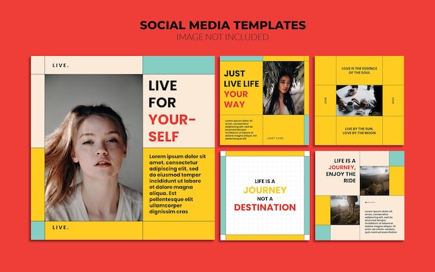 Modelli di post sui social media Instagram vintage