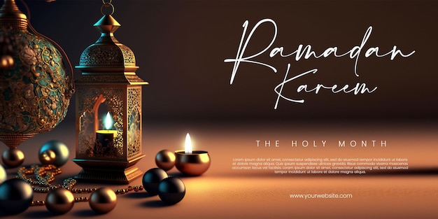 modelli di saluto ramadan kareem, sfondo ai generativo