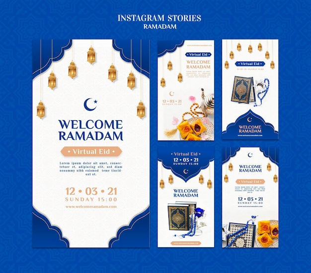 Modelli di storie instagram ramadan creativi