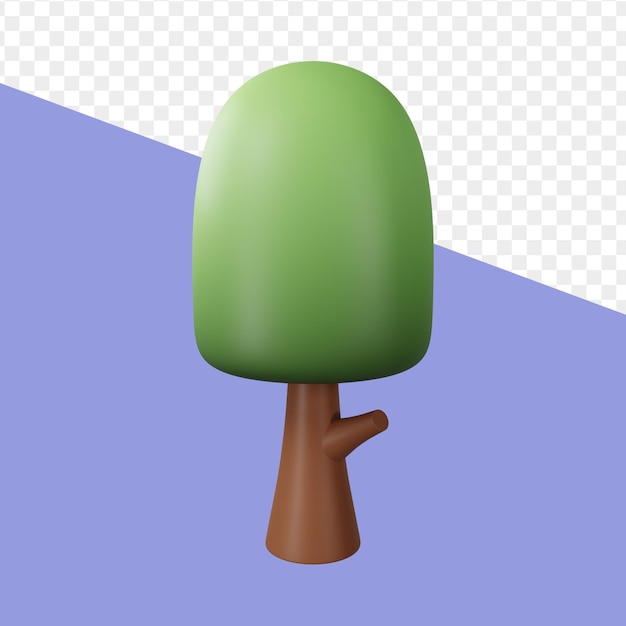 Modello 3d dell'albero dei cartoni animati