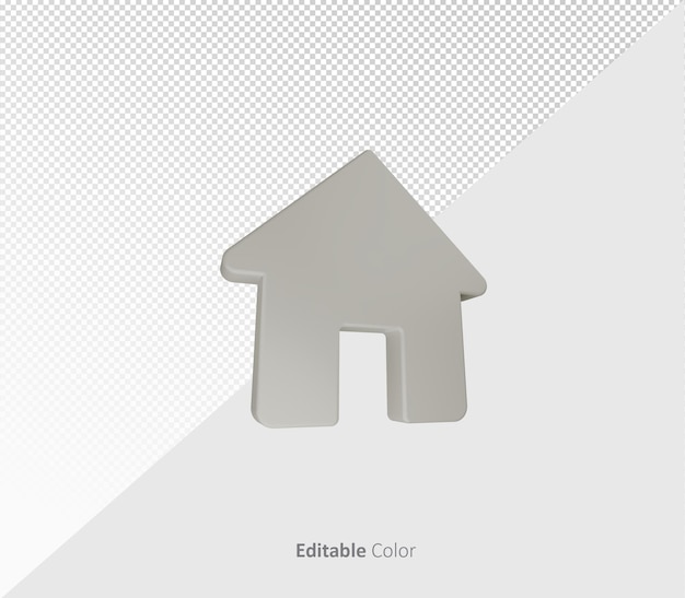 Modello 3D Home PSD con colori modificabili
