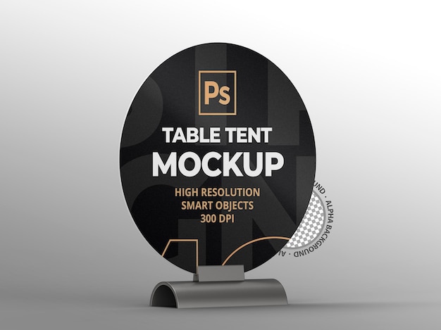 Modello 3D promozionale per tenda da tavolo Modello di visualizzazione per ristoranti e branding.