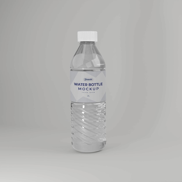Modello 3D realistico di bottiglia d'acqua