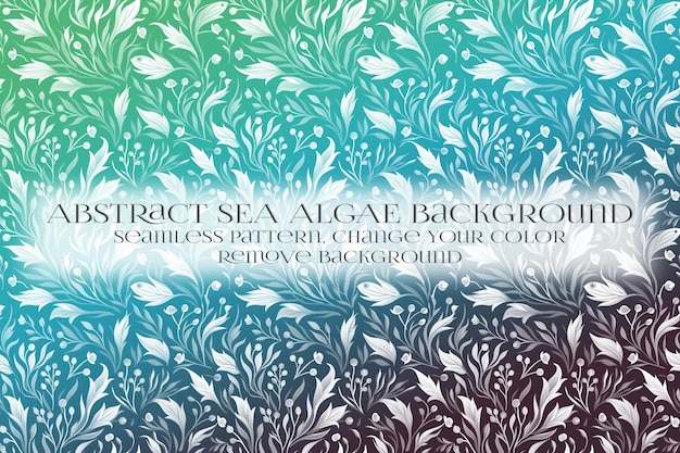 Modello astratto di alghe marine su Rimuovi texture di sfondo