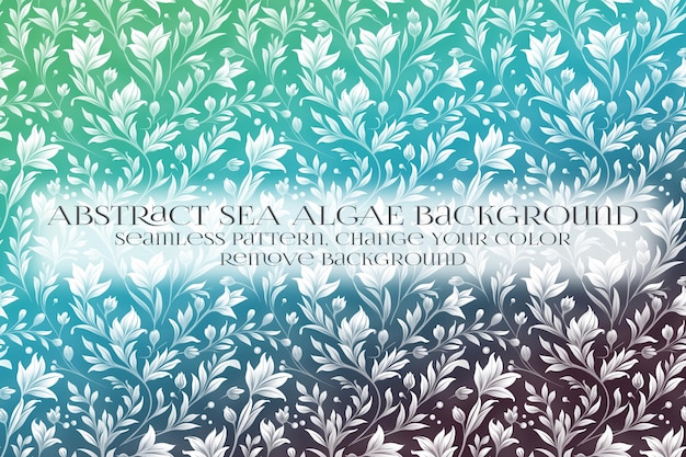 Modello astratto di alghe marine su Rimuovi texture di sfondo