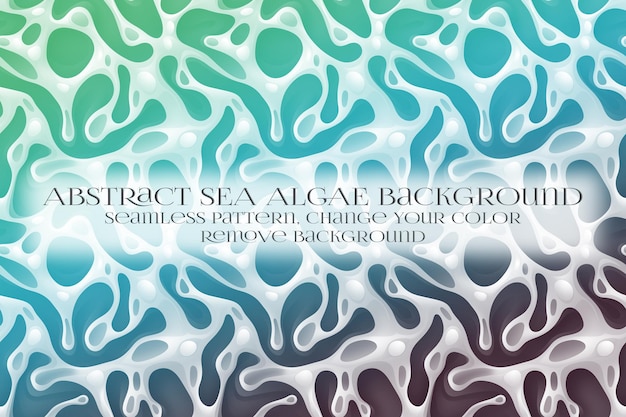 Modello astratto di alghe marine su Rimuovi texture di sfondo