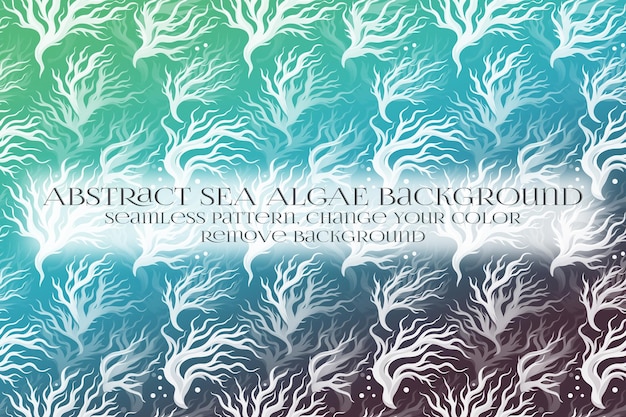 Modello astratto di alghe marine su Rimuovi texture di sfondo