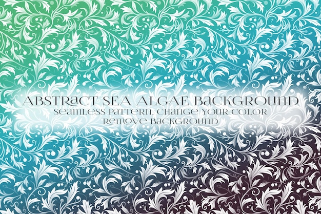 Modello astratto di alghe marine su Rimuovi texture di sfondo