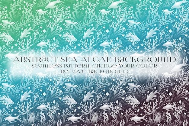 Modello astratto di alghe marine su Rimuovi texture di sfondo