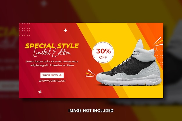 Modello banner sconto scarpe