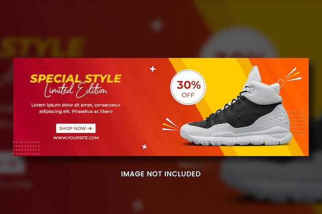 Modello banner sconto scarpe