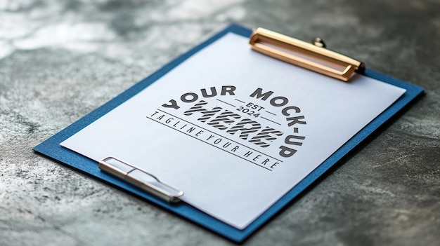Modello blu di carta per gli appunti