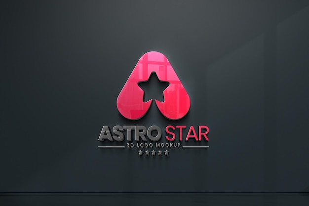 Modello del logo 3D di Modern Black Wall