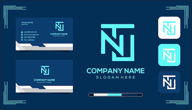 Modello del logo del monogramma TNL vettoriale