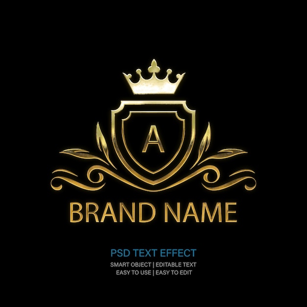 Modello del logo in oro