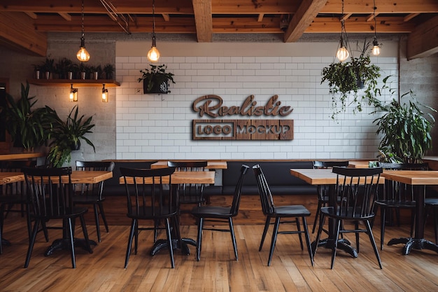 Modello del logo interno di Rustic Cafe