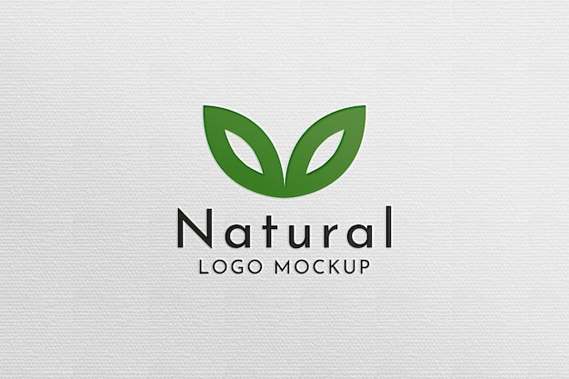Modello del logo su carta bianca