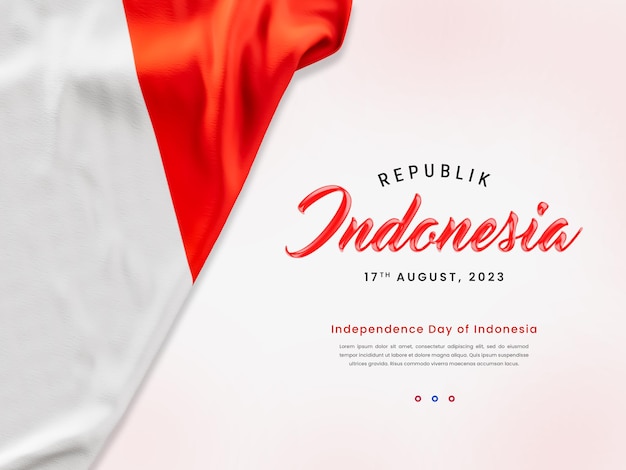 Modello del manifesto dell'evento del giorno dell'indipendenza dell'Indonesia