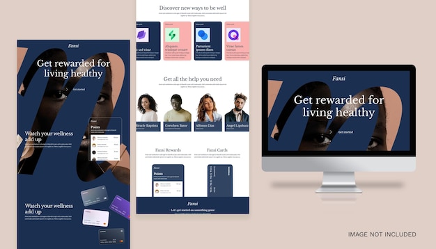Modello del sito web di Modern Edgy Wellness
