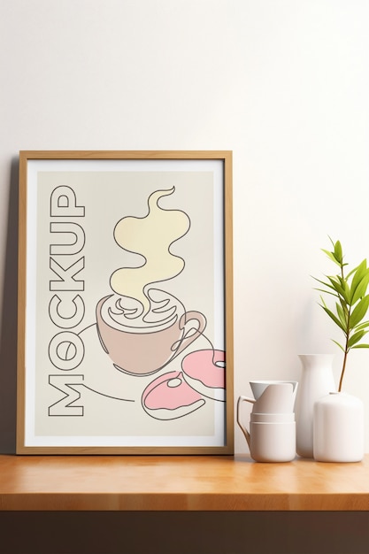 Modello della cornice del bancone della cucina