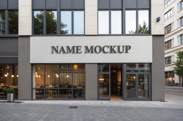 Modello della facciata del ristorante per il logo