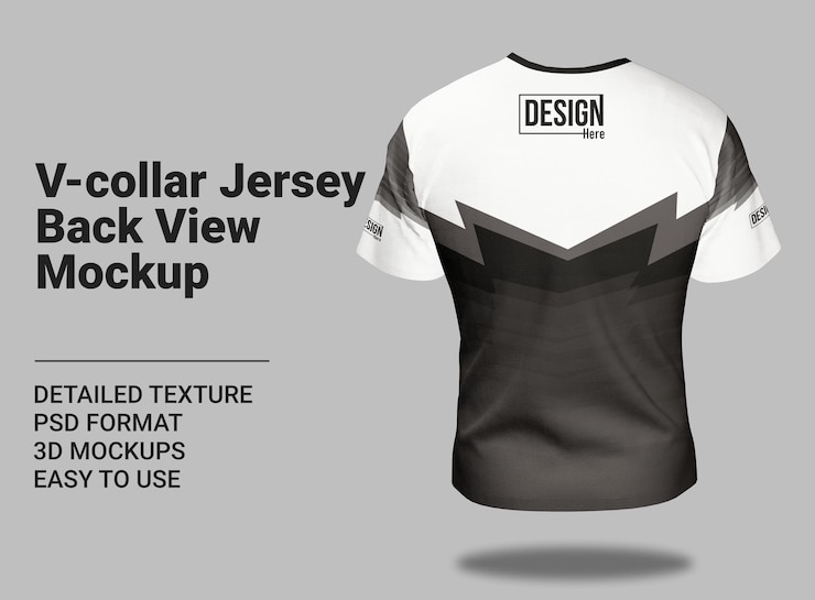PSD modello della maglia vcollar in vista anteriore