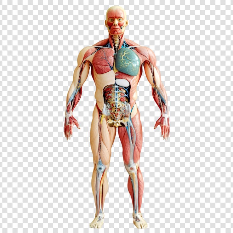 PSD modello di anatomia umana muscoli ossa sistema di organi