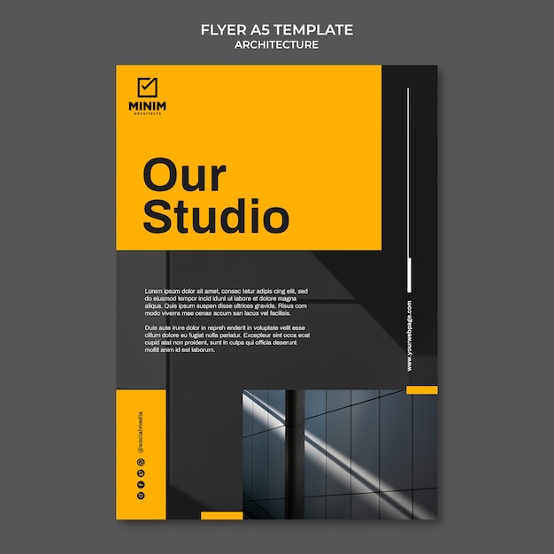 Modello di architettura dal design piatto