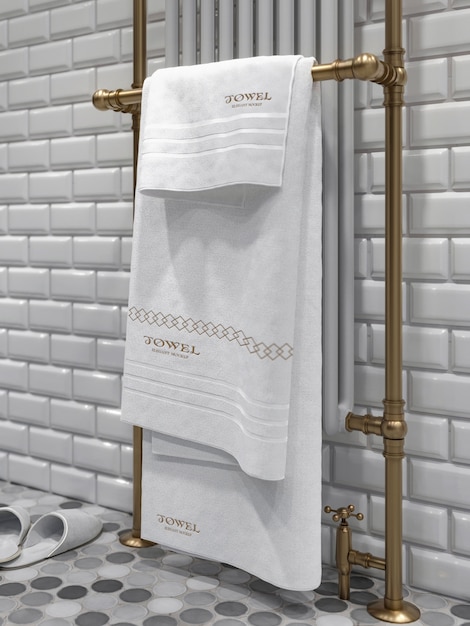 Modello di asciugamano da bagno