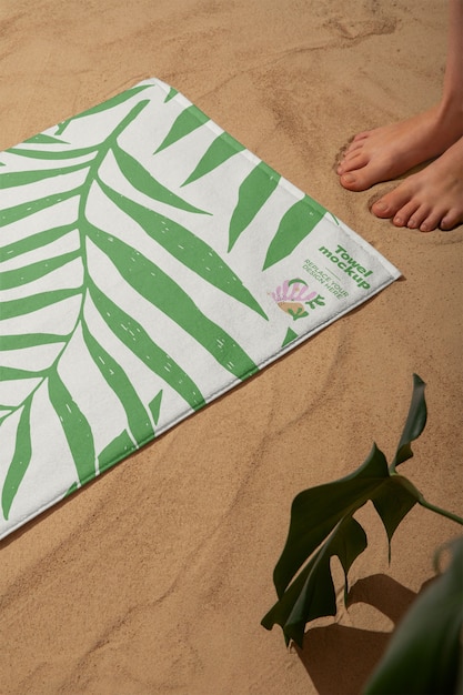 Modello di asciugamano da spiaggia