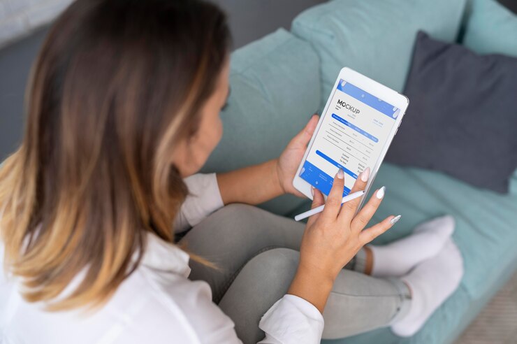 PSD modello di assistente digitale tecnologico