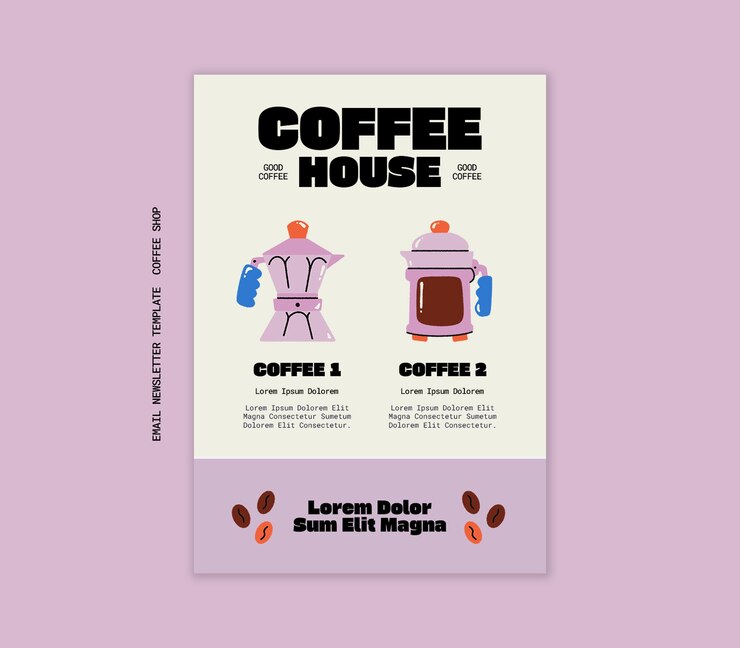 PSD modello di attività della caffetteria