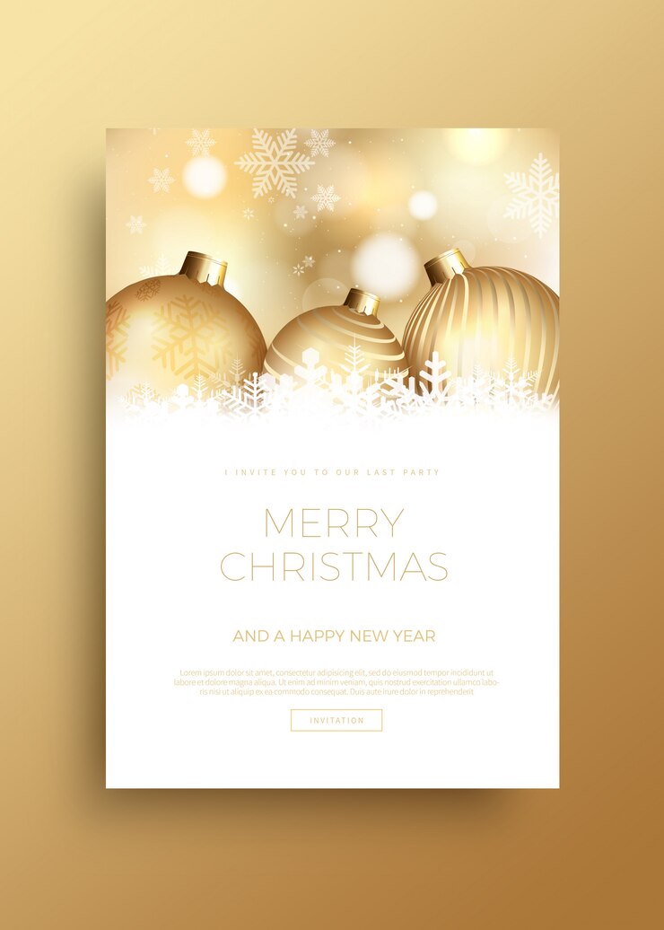 Modello di auguri di buon Natale e felice anno nuovo