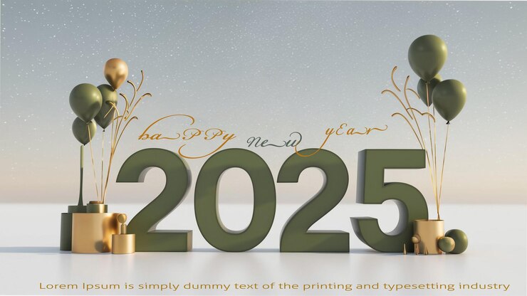 Modello di background semplice ed elegante per la vigilia di Capodanno 2025