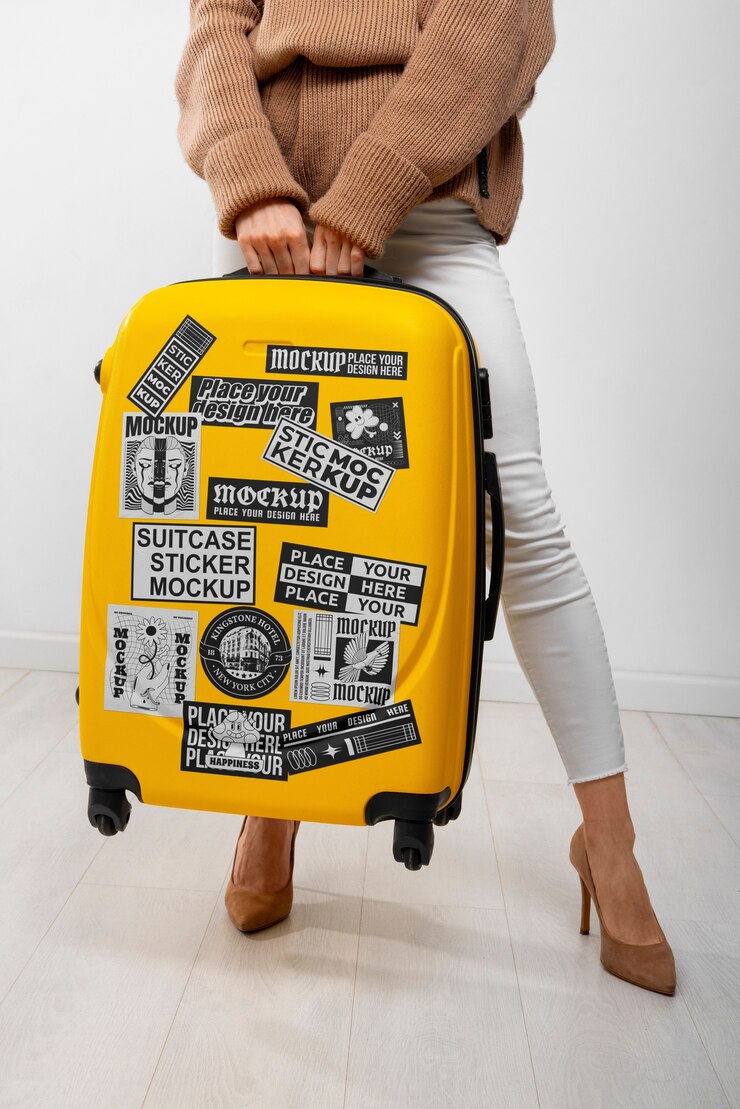 PSD modello di bagaglio da viaggio sostenibile