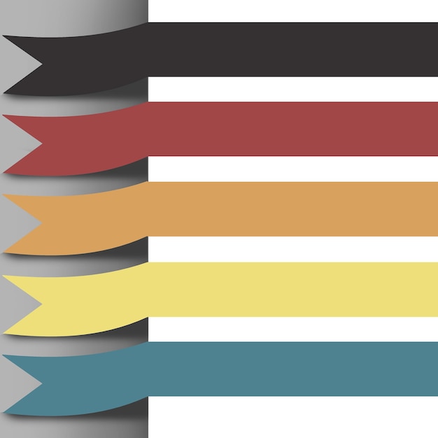Modello di banner a nastri colorati