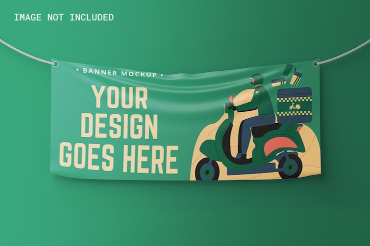 PSD modello di banner appeso