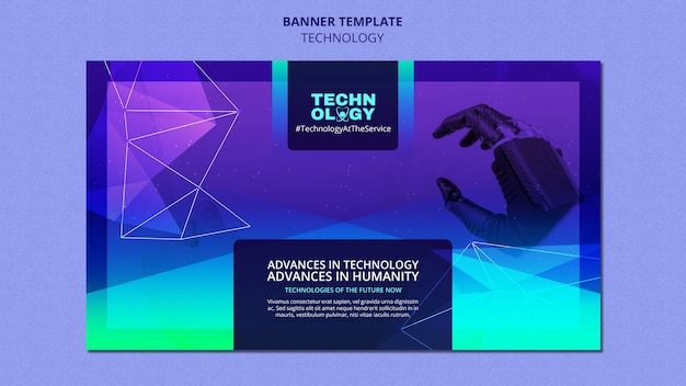 Modello di banner con tecnologia gradiente