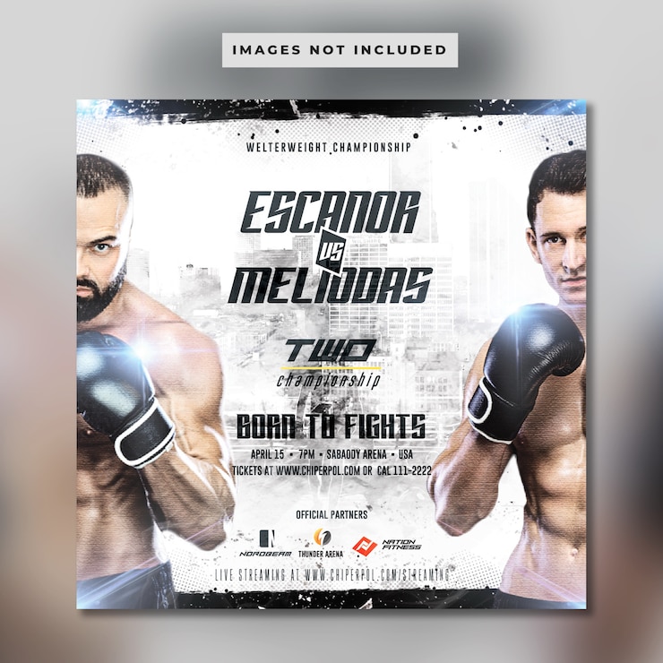 PSD modello di banner di boxe