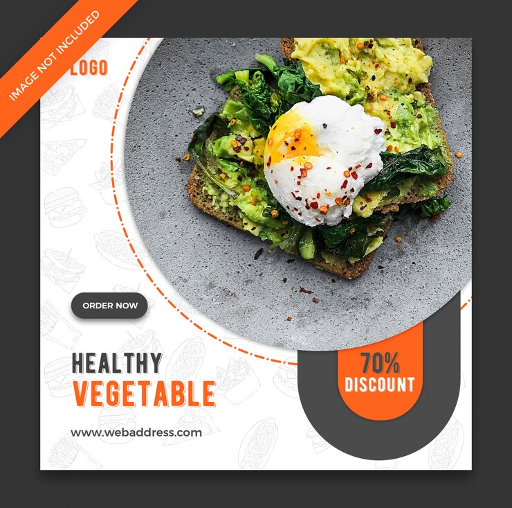 PSD modello di banner di cibo ristorante