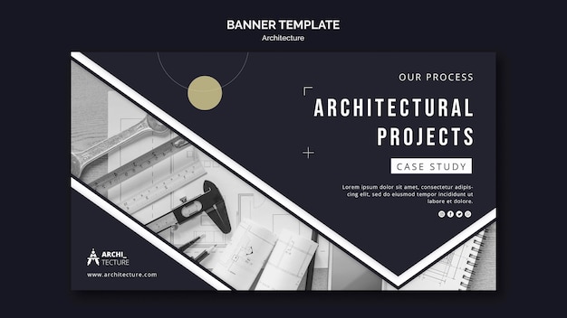 Modello di banner di concetto di architettura